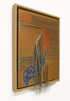 "Tulip 2", 2021, Jacquardweave & stretcherframe, 34 x 44 cm, incl. wood frame, Photos by Constanza Camila Kramer Garfias